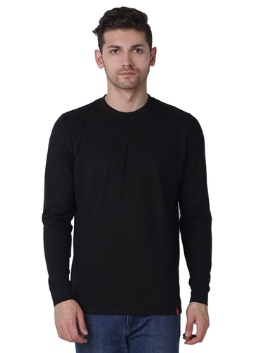Wake Up Competition Solid Men's Round Neck Black T-Shirt