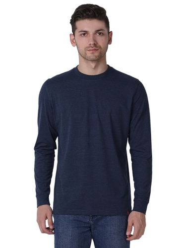 Wake Up Competition Solid Men's Round Neck Denim T-Shirt