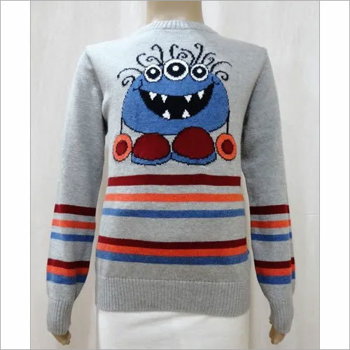 3 Color Combo Boy Kid Intarsia Jacquard Sweater