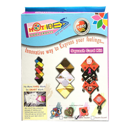 Squash Card Making Kit - Premium Quality Materials , Handmade Birthday Card Kit with Love Theme and Stunning Colorful Designs