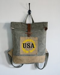 Multicolor Printed Canvas Backpack