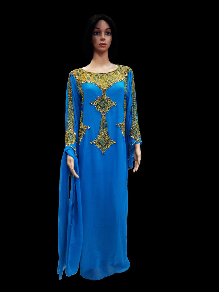 Ladies Kaftan for woman with Blue Color