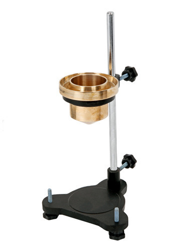 VE-16 Ford Cup With Stand - 4mm Orifice, Bs 3000/3944 Flow Cup | Consistency Measurement, Viscosity Testing, Durable Stand