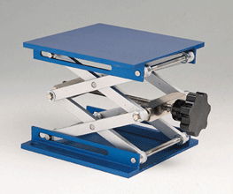 VE-34 Laboratory Jack (M.S) - Manual Height Adjustment, 5x5 / 8x8 / 12x12 Inches, Stable Platform