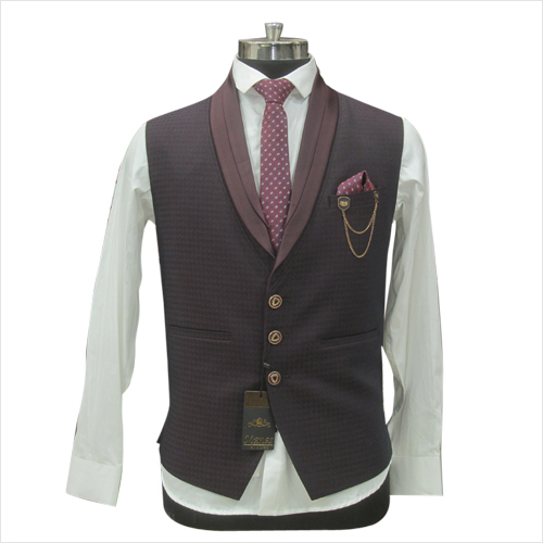 Designer Men Waistcoats Set - Cotton, Various Sizes, Brown | Breathable, No Fade, Wear and Tear Resistant