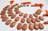 AAA Quality Orange Copper Tourquoise Pear Shape beads