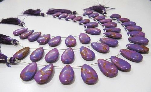 AAA Quality Purple Copper Tourquoise Pear Shape beads