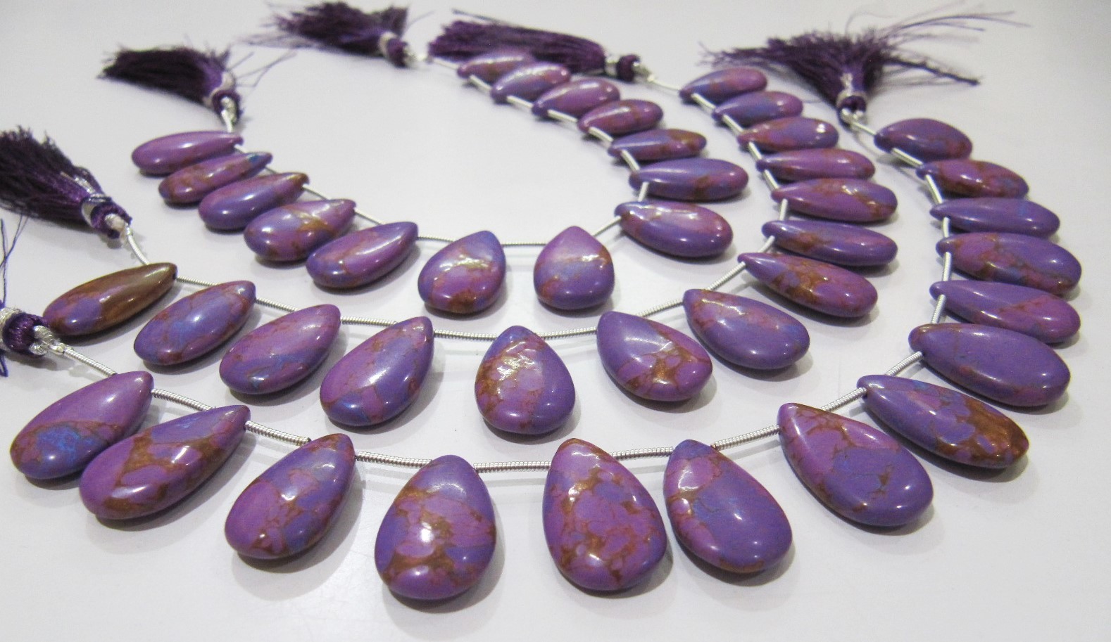 AAA Quality Purple Copper Tourquoise Pear Shape beads