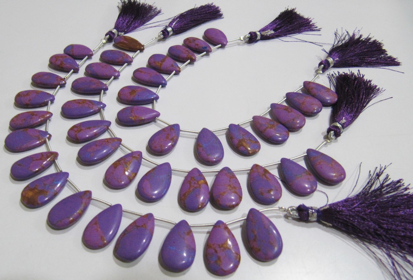 AAA Quality Purple Copper Tourquoise Pear Shape beads