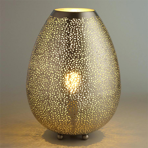 Marine Tripod Floor Lamp - Metal, 15x24 Inches, Gold Finish | Modern Design, Fluorescent Light Source, Battery Powered