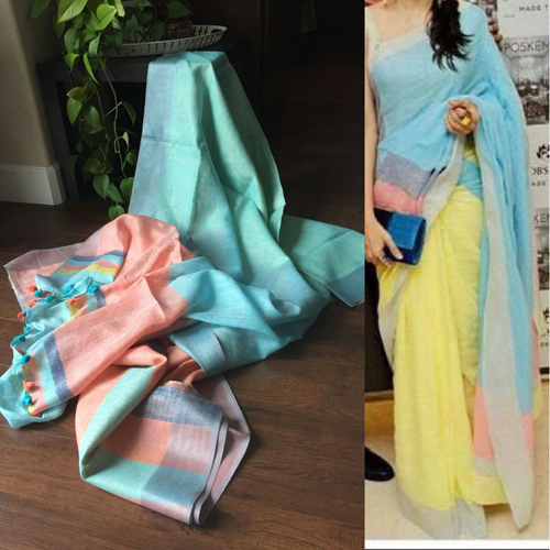 Designer Linen Saree
