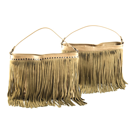 Golden Designer Leather Ladies Bags