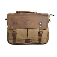 Leather Canvas Bag - Canvas Material, Multiple Sizes And Colors | Ideal For Office And Shopping, Safe Storage For Valuables And Essentials