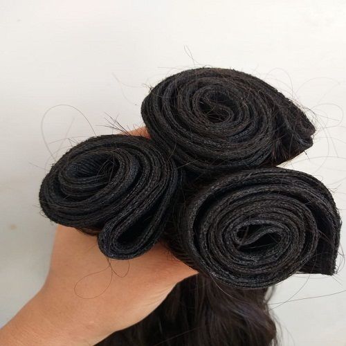 Raw Machine Weft Human Hair Extensions - Color: Natural Color