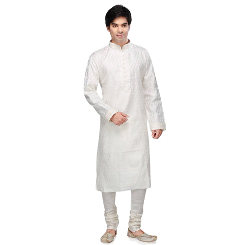 White Kurta Pajama By Aarmish Synergy Inc