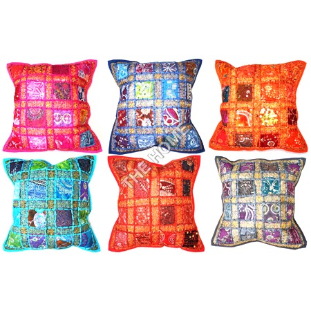 Multicolor Sari Cushions