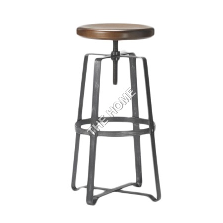 Polished Adjustable Bar Stool