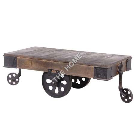 Polished Industrial Cart Table