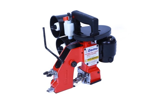 Damu Bag Closing Sewing Machine - Double Stitch Self Lubricating Oil Pump | Red Color Finish, Enhanced Durability