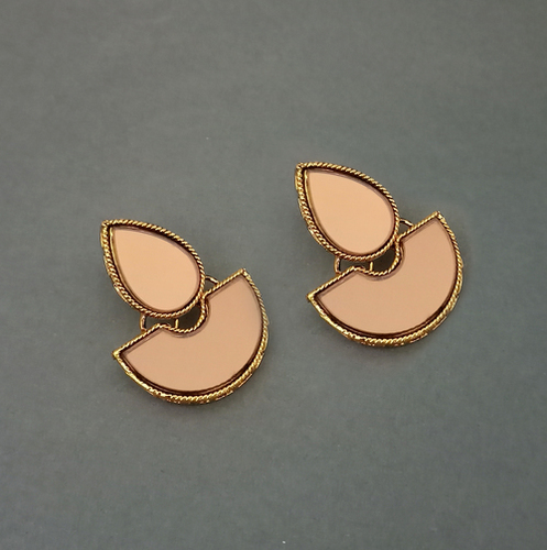 Mirror Dangler Earrings - Zinc Alloy, Stylish Funky Design For Casual & Party Wear | Artfully Crafted To Elevate Your Look