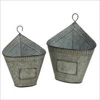 Galvanized Wall Planter Height: 10 Inch (in)