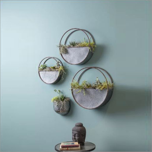 Antique Copper Wall Planters