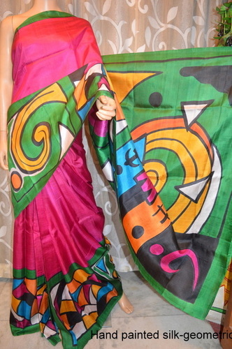 Hand Painted Silk Saree