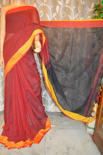 Cotton linen saree