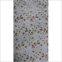 Schiffli Embroidery Laces - Polyester 45 Inches Wide, White Floral Design | 100 Gsm, Elegant And Durable For Garment Applications