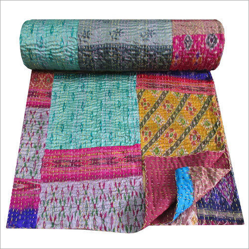 Indian Handmade Silk Quilt Indian Handmade Silk Quilt