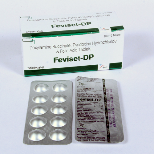 Doxylamine 10Mg + Pyridoxine 10Mg + Folic Acid 2.5 Mg Tablet