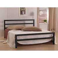 Metal Single Bed - Color: Black