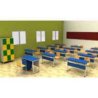School Furniture Set - Color: Blue
