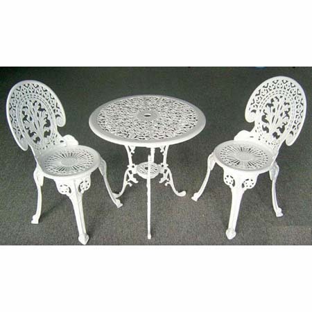 White  Cast Iron Dining Table