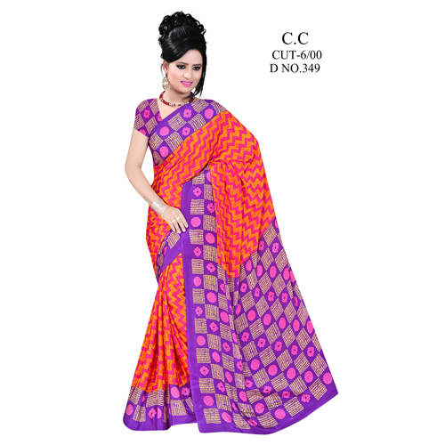 Ladies Fancy Crepe Sarees