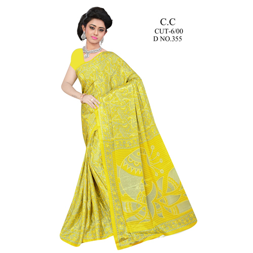 Stylish Ladies Crepe Sarees