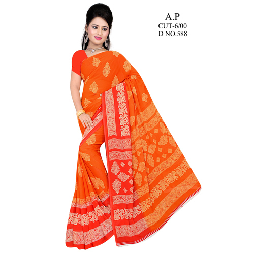 Pure Crepe Saree