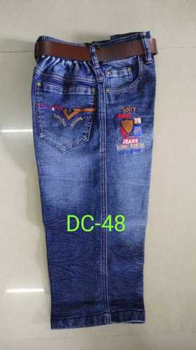 Boys Denim Capri - Modern Denim Blend , Comfortable Fit for Everyday Wear, Trendy Design, Versatile Style for Active Boys