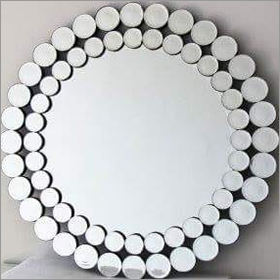 Round Mirror - Glass & Silver | Transparent Color, Round Shape, Ideal for Cosmetics Usage