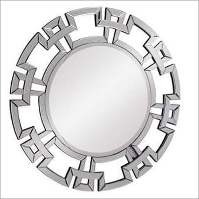 Vanity Mirror - Glass 2-6 mm, Transparent Color, Round Shape | Decorative Design with Metal Accents for Elegant Interiors