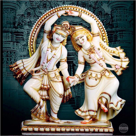Marble Dancing Radha Krishna Statue