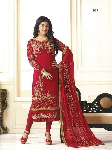 Red Churidar Suit