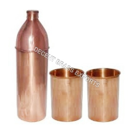 Copper Bottle and Glass