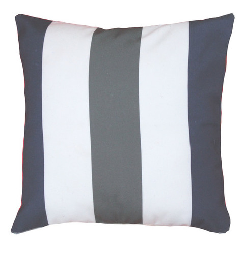 Stripe Designer Cushion Cover - 40x40 cm Poly Cotton, Multi Colors, Digital Printed, Square Shape, With Zipper Closure
