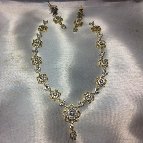 Gold & Silver Ladies Imitation Necklace Set
