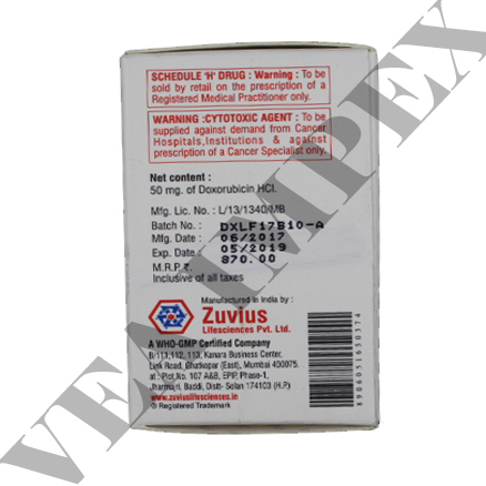 Zuvidox 50mg (Doxorubicin Hydrochloride Injection)