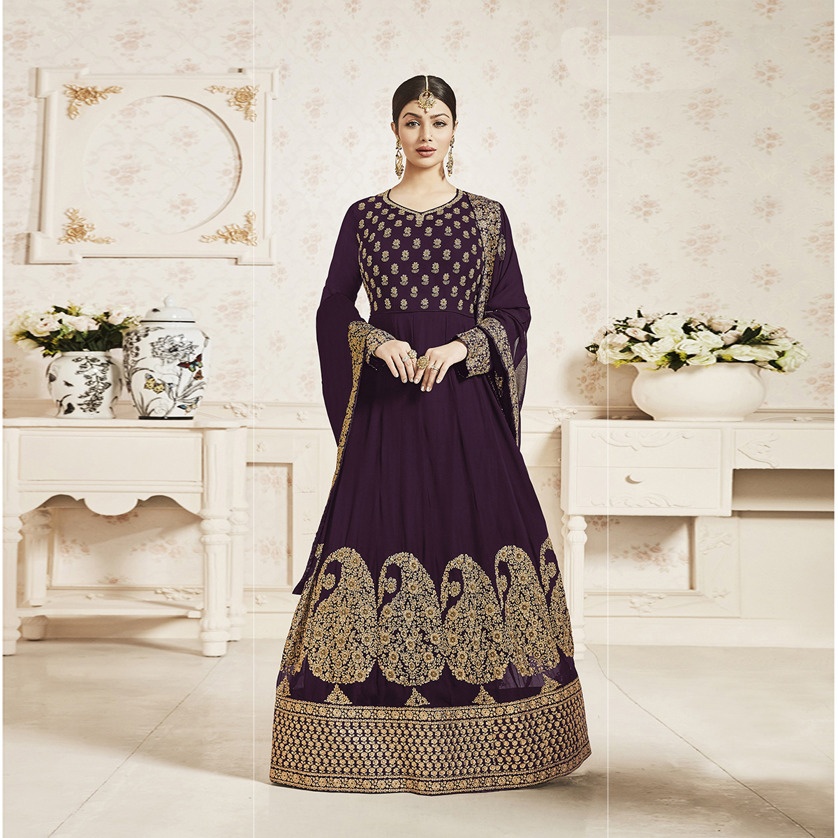 embroidery works in churidar