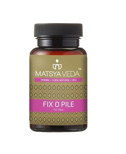 FIX O PILE - Herbal Extract Capsules, Brown | Shrinks Piles, Relieves Pain, Improves Digestion