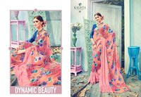 Designer Satin Printed Sarees