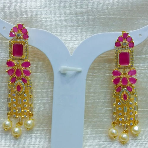 Buy Traditional Ruby Stone Lakshmi Coin Earrings Gold Design Imitation  Jewellery